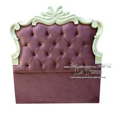 Tête De Lit Une Place Et Demie Baroque En Écaille Ou Tissu Swarovski