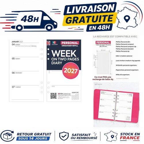 Recharge agenda 2027 semaine - agenda,