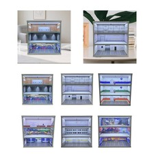 Vitrine de garage miniature à l'échelle 1/64 avec éclairage LED