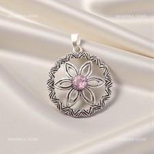 Naturel Morganite 925 Argent