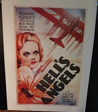 CINEMA - Mini AFFICHE A4 - HELL'S ANGELS - HOWARD HUGUES - JEAN HARLOW - 1930