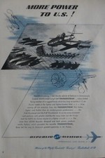 3/1953 PUB REPUBLIC AVIATION F-84F THUNDERSTREAK FIGHTER BOMBER ORIGINAL AD
