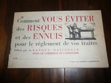 PLAQUETTE DE LA BANQUE