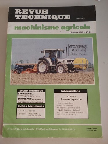 Revue technique tracteur - revue,