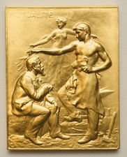 Plaque, Médaille en Bronze