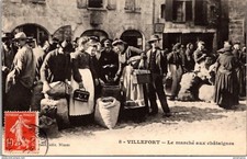 S14555 cpa 48 Villefort - le Marché aux Châtaignes