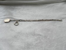 Ancienne grosse chaine de montre à gousset plaqué or breloque Ancre de Marine