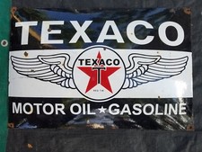Plaque Emaillee Texaco