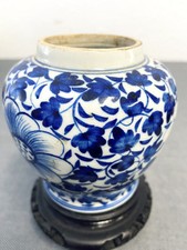 Pot A Gingembre En Porcelaine Blanc Bleu Chine