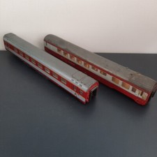 2x Coque Voiture De Train HO Lima Vintage Modelisme Ferroviaire Pièce Détachée 