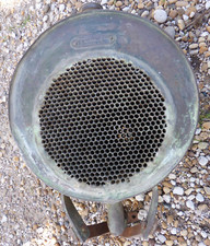 Ancien Radiateur Véhicule Nid d'Abeille Laiton Chaudronnerie Consi L. DAUM & Cie