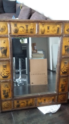 Miroir bois inspiration - miroir,