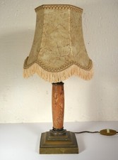 LAMPE COLONNE MARBRE et LAITON