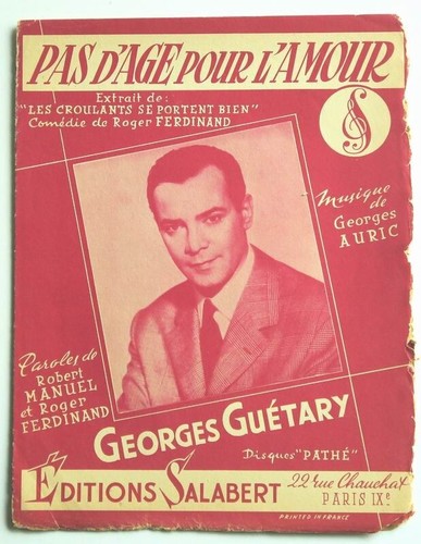 Partition sheet music georges - partition,