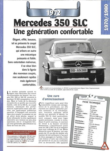 Mercedes 350 slc - slc, 1972