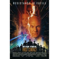 STAR TREK FIRST CONTACT Original Movie Poster  - 27x40 in. - 1996 - Jonathan Fra