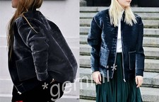 ZARA Oversize Veste de Velours Veste Bomber Veste Soie Blouson Taille M L XL