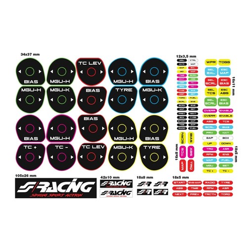Kit autocollants pour volant - autocollants,
