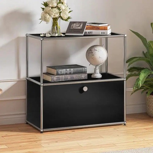 Metal nightstand open shelf - metal,