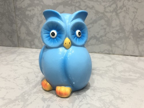 Hibou tirelire collection bleu