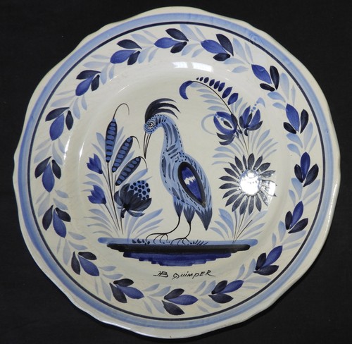 Quimper assiette plate - hb,
