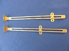 2 coulisseaux à glissière pour abattant secrétaire bureau laiton Lg 29,8 cm