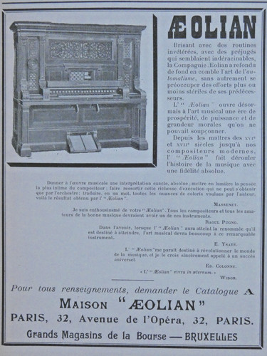Publicité presse 1903 piano - publicitÉ,