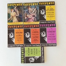 Suspense Récits noirs Lot 7 livres  N°12-14-19-21 de 1957 -22-23-24 de 1958