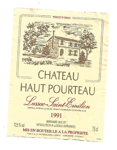 Etiquette vin lussac saint - de,