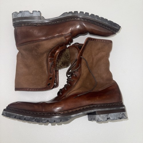 Santoni boots fur shoes size - fur,