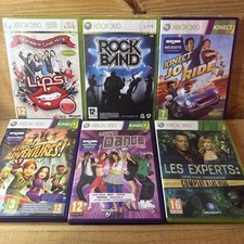 Lot 6 Microsoft Xbox 360 Jeux Complets FR Testé Les Experts Rock Band Kinect
