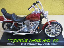 MOTO1/18 HARLEY DAVIDSON  FXDWG DYNA WIDE GLIDE 1997 BORDEAUX COQUE FX