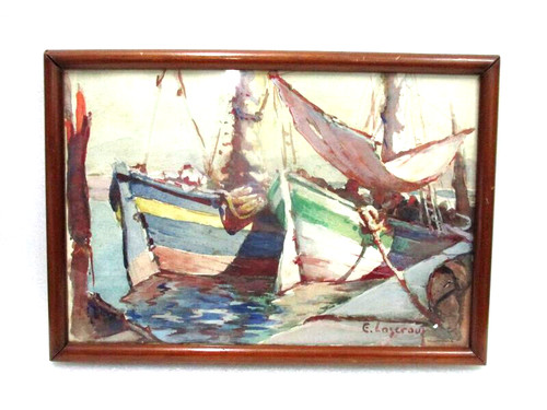 Aquarelle sous verre marine - sous,