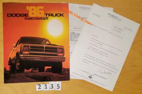 Dodge ramcharger prospectus - dodge, us