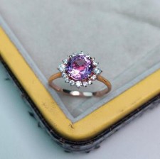 Bague ronde en alexandrite