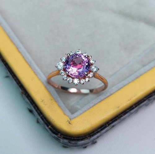 Bague ronde alexandrite - en,