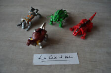 Lot de 4 figurines mystère transformers animaux (ou type transf) années 80-90