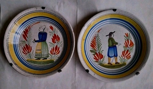 Belle paire assiettes - assiettes, xixe