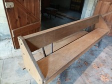 Banc  d'Eglise  ancien  250 CM  BOIS ET  FER