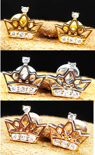 14K Argent Plaqué Or Zircone