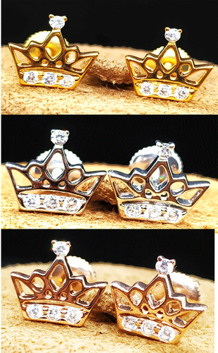 14k argent plaqué zircone - argent,
