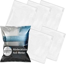 Lot de 6 bâches de peintre 4 x 5 m – Film de protection – Transparent & extra...