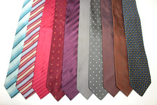 LOT DE 10 CRAVATES EN SOIE