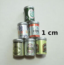 lot de 6 cannettes miniature,maison de poupée,vitrine,bar, boisson CL3