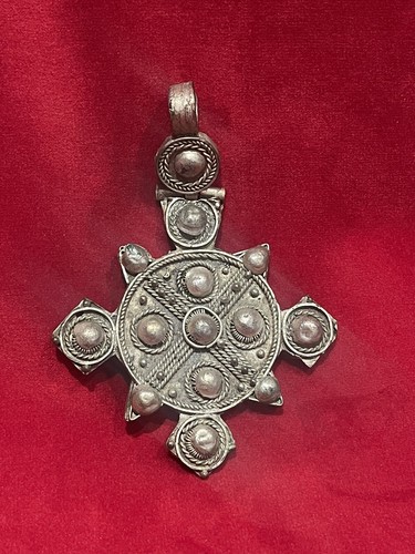 Pendentif argent croix kabyle - argent,