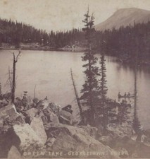 1890s Armoire Carte Photo Vert