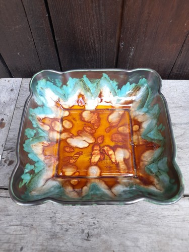 Plat jaspé longwy faience - plat,