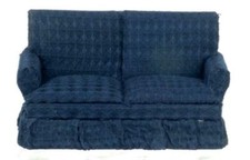 Canapé Loveseat Traditionnel Bleu Marine Miniature Pour Salon