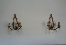 ancienne paire d'appliques en