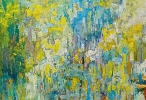Tableau huile abstrait - huile,
